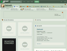 Tablet Screenshot of diablosmx.deviantart.com