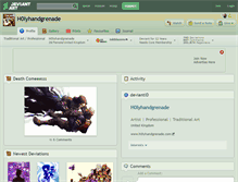 Tablet Screenshot of h0lyhandgrenade.deviantart.com