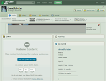 Tablet Screenshot of dreadful-star.deviantart.com