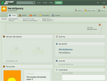 Tablet Screenshot of narutospoony.deviantart.com