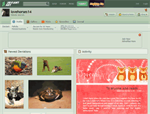 Tablet Screenshot of lovehorses14.deviantart.com