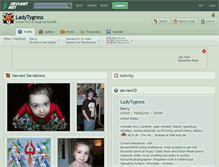 Tablet Screenshot of ladytygress.deviantart.com