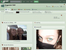 Tablet Screenshot of dragongirl1989.deviantart.com