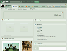 Tablet Screenshot of mattdbk.deviantart.com