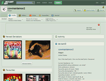 Tablet Screenshot of cowmaniamoo2.deviantart.com