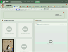 Tablet Screenshot of colloman.deviantart.com