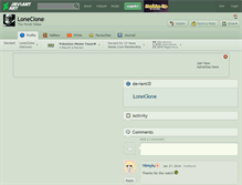 Tablet Screenshot of loneclone.deviantart.com