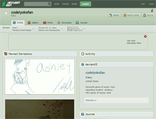 Tablet Screenshot of codelyokofan.deviantart.com