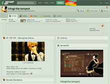 Tablet Screenshot of hiiragi-the-tempest.deviantart.com