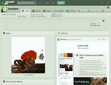 Tablet Screenshot of dennami.deviantart.com