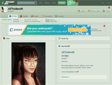 Tablet Screenshot of alithebandit.deviantart.com