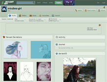 Tablet Screenshot of mindless-girl.deviantart.com
