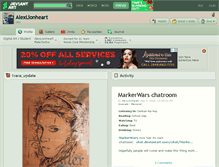 Tablet Screenshot of alexlionheart.deviantart.com