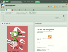 Tablet Screenshot of haylinlovesonic.deviantart.com