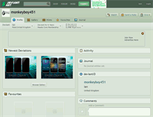 Tablet Screenshot of monkeyboy451.deviantart.com
