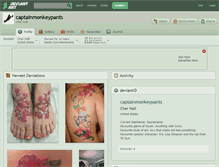 Tablet Screenshot of captainmonkeypants.deviantart.com
