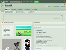 Tablet Screenshot of greywolfz.deviantart.com
