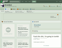Tablet Screenshot of khvorefan2.deviantart.com