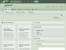 Tablet Screenshot of kyubiluver.deviantart.com