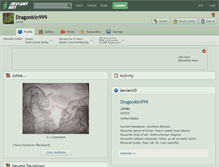 Tablet Screenshot of dragonkin999.deviantart.com