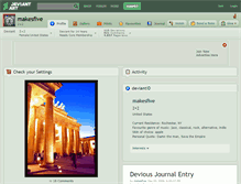 Tablet Screenshot of makesfive.deviantart.com