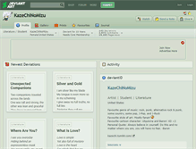 Tablet Screenshot of kazechinomizu.deviantart.com