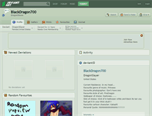 Tablet Screenshot of blackdragon700.deviantart.com