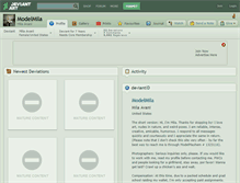 Tablet Screenshot of modelmila.deviantart.com