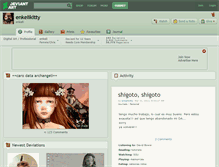 Tablet Screenshot of enkelikitty.deviantart.com