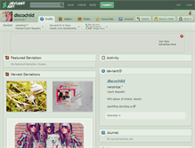 Tablet Screenshot of discochild.deviantart.com