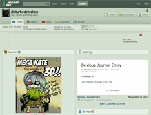 Tablet Screenshot of disturbedchicken.deviantart.com