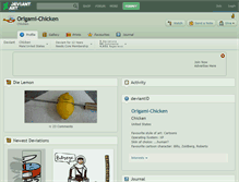 Tablet Screenshot of origami-chicken.deviantart.com