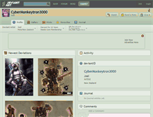 Tablet Screenshot of cybermonkeytron3000.deviantart.com