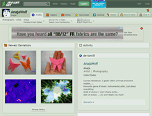 Tablet Screenshot of anajawolf.deviantart.com