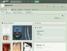 Tablet Screenshot of painterlove.deviantart.com