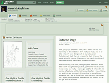 Tablet Screenshot of maverickkayprime.deviantart.com