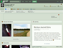 Tablet Screenshot of cloudywolf117.deviantart.com