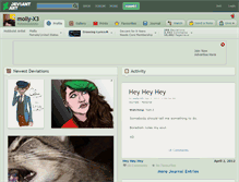Tablet Screenshot of molly-x3.deviantart.com
