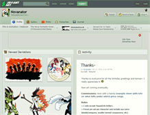 Tablet Screenshot of novanator.deviantart.com