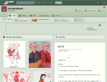 Tablet Screenshot of cocoamebuns.deviantart.com