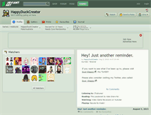 Tablet Screenshot of happyduckcreator.deviantart.com