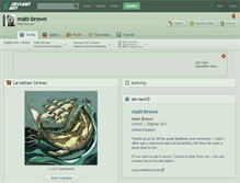 Tablet Screenshot of matt-brown.deviantart.com