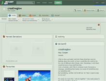 Tablet Screenshot of creativeglow.deviantart.com
