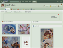 Tablet Screenshot of hanae-creations.deviantart.com