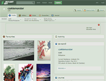 Tablet Screenshot of czekiemonster.deviantart.com