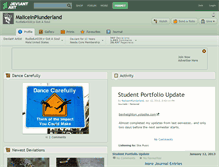 Tablet Screenshot of maliceinplunderland.deviantart.com