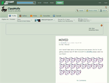 Tablet Screenshot of clarawolfe.deviantart.com