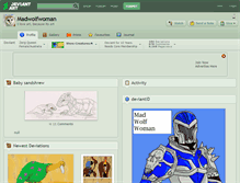 Tablet Screenshot of madwolfwoman.deviantart.com