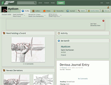 Tablet Screenshot of mysticsm.deviantart.com