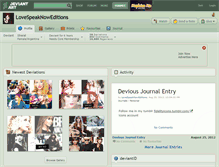 Tablet Screenshot of lovespeaknoweditions.deviantart.com